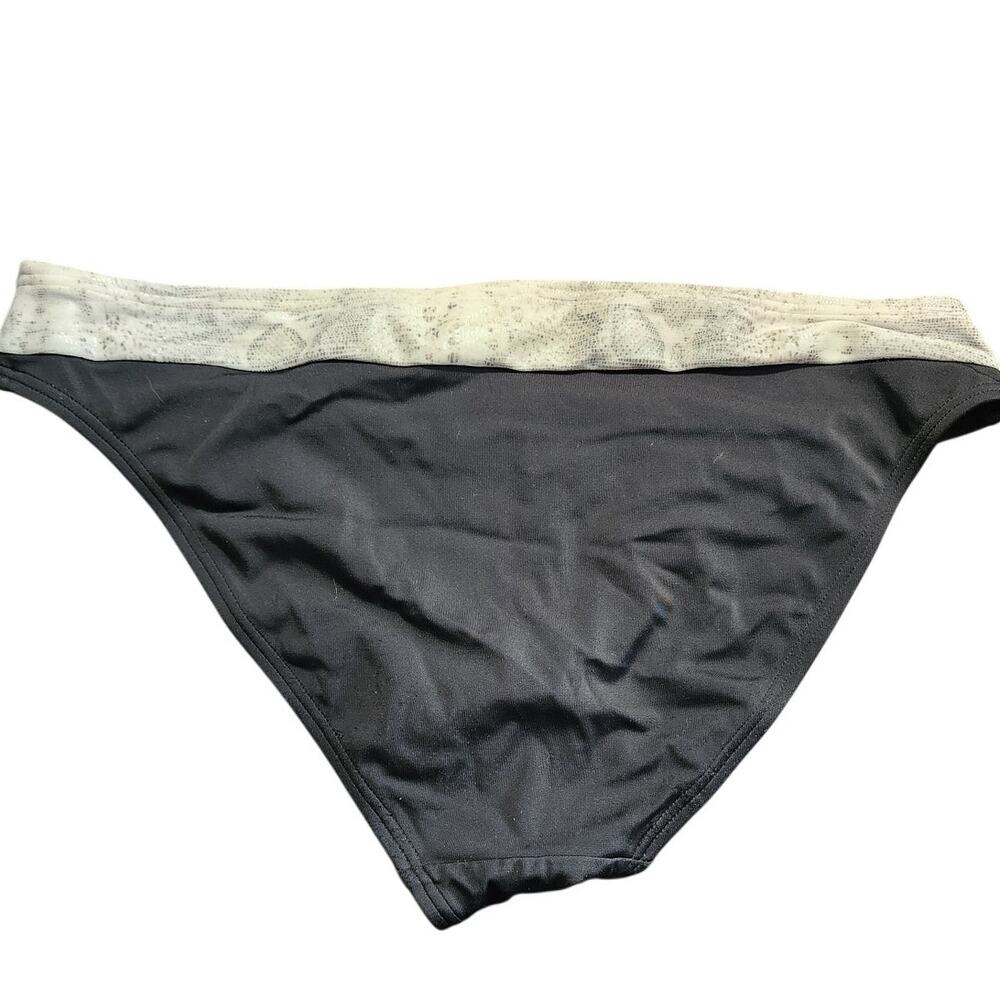 Victoria's Secret Black Snake Skin Waist Band Bikini Bottoms Size Medium - Picture 3 of 7